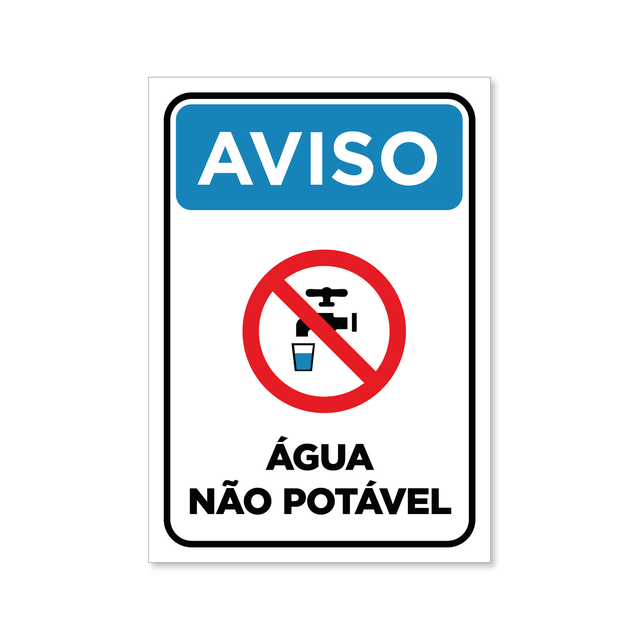 Placa Água Não Potável