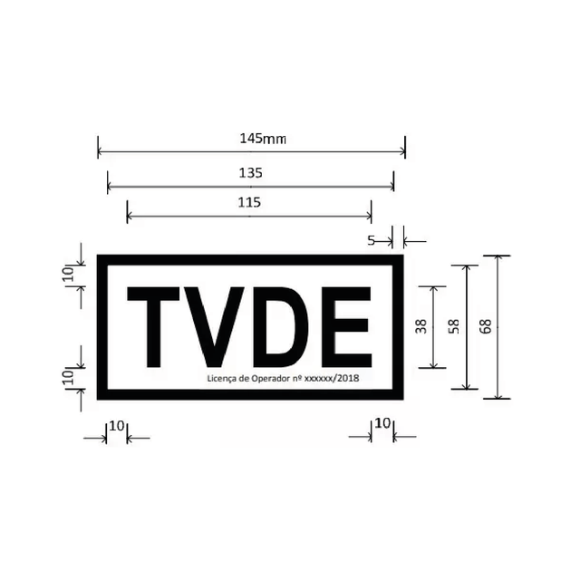 Dístico TVDE / Extintor e Primeiros Socorros (PACK de 2)