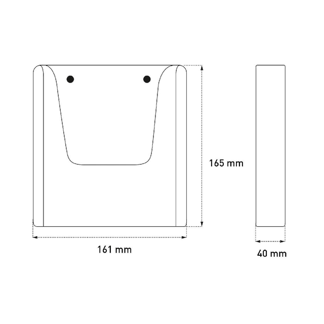 Porta Folhetos A5 Vertical de Parede
