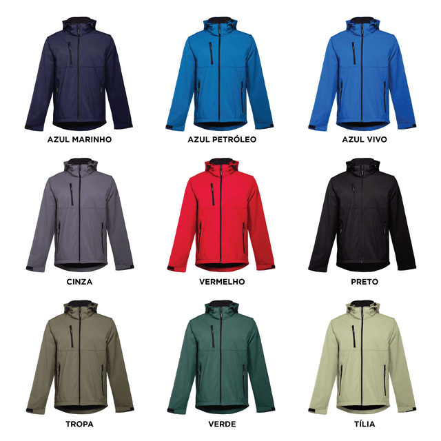 Softshell com capuz removível para homem - 280 g/m2