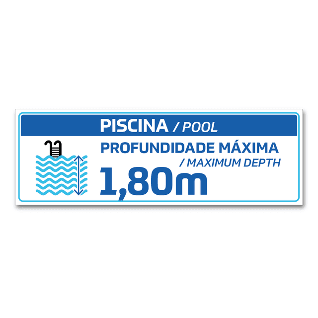 Placa Piscina - Profundidade Máxima