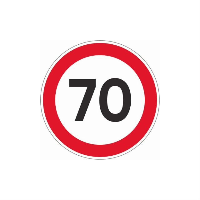 Autocolante limite de velocidade