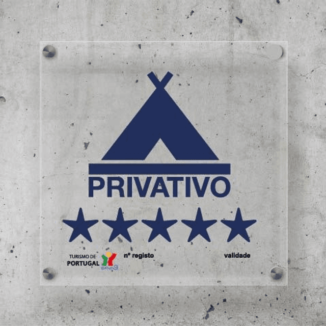 Placa Parque de Campismo e de Caravanismo Privativo